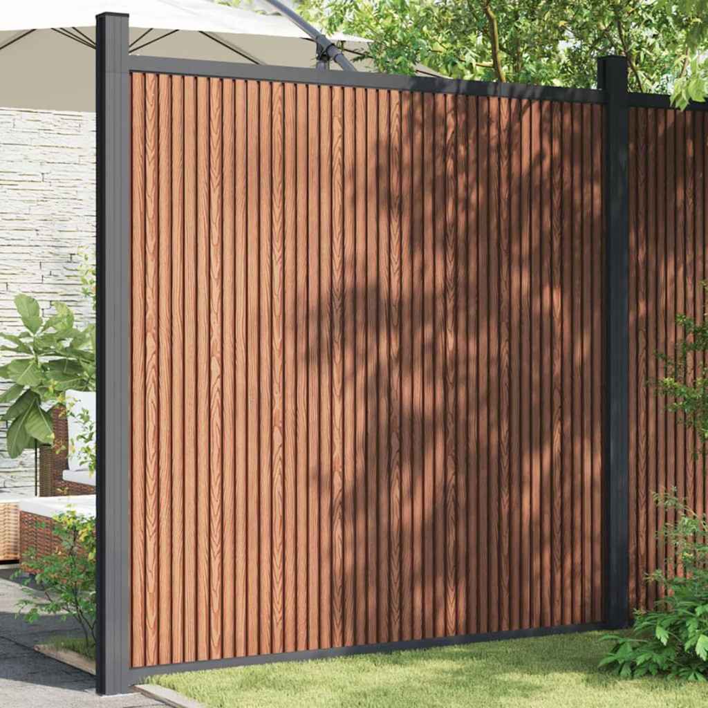 vidaXL Fence Panel WPC Brown 173x186 cm 1
