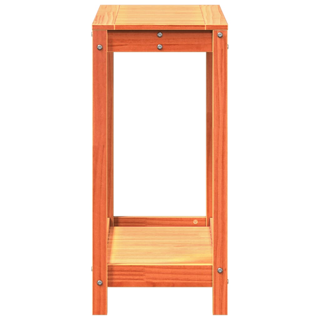 Potting Table with Shelf Solid Wood Pine Wax brown 82.5 cm 35 cm