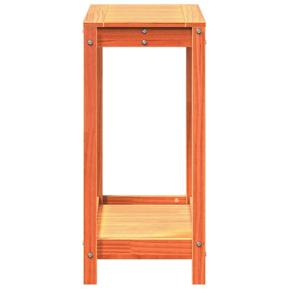 Potting Table with Shelf Solid Wood Pine Wax brown 82.5 cm 35 cm