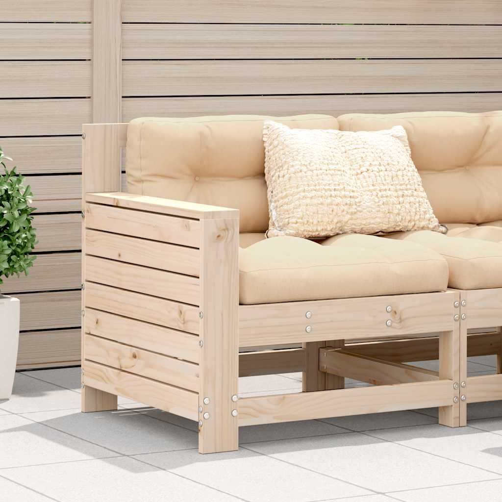 100x50x75 cm Solid Wood Pine Untreated Pinewood Corner sofa