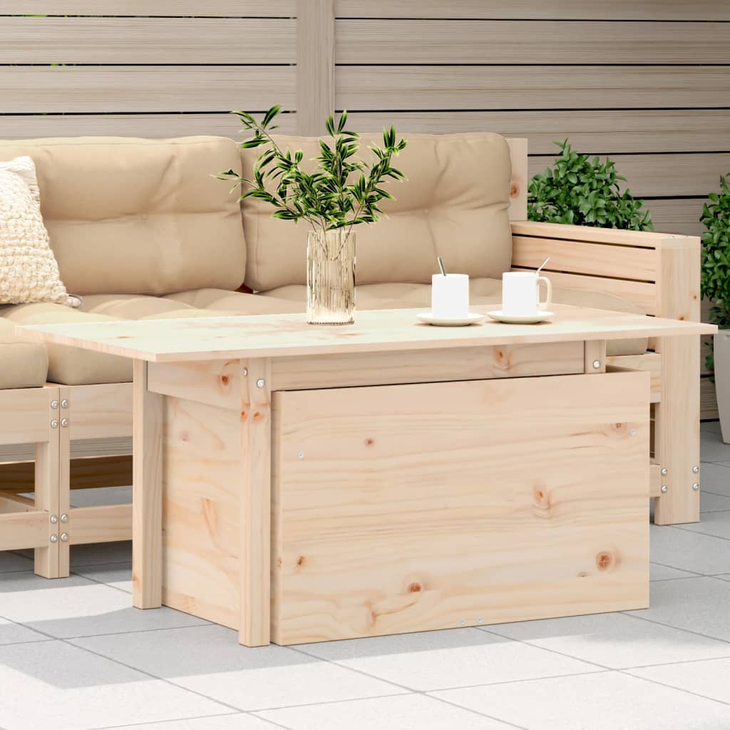 100x50x75 cm Solid Wood Pine Untreated Pinewood Garden table