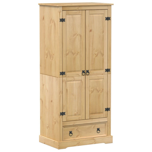 vidaXL Wardrobe Corona 76x50x170 cm Solid Wood Pine 2