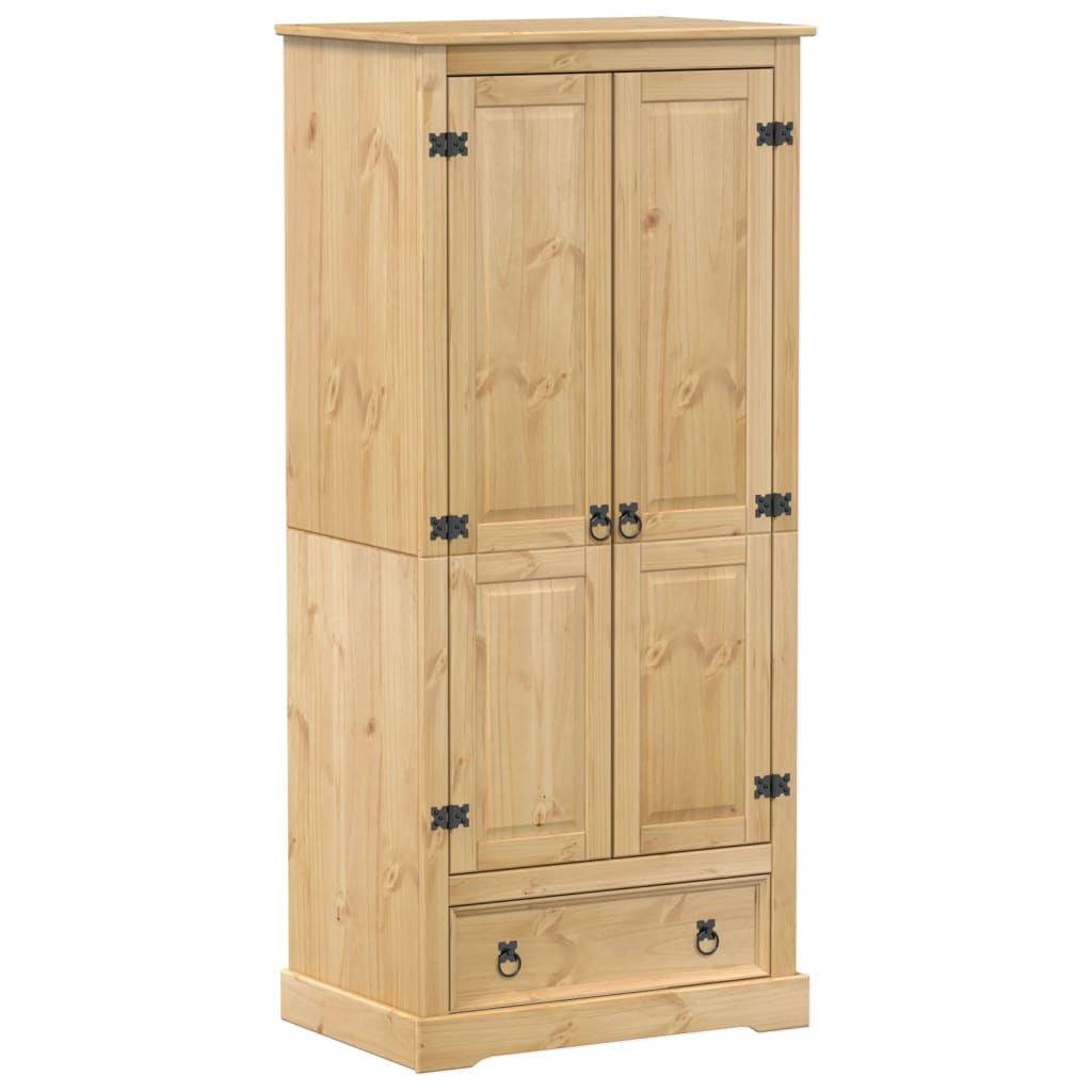 Wardrobe "Corona" 76x50x170 cm Solid Wood Pine Honey wax