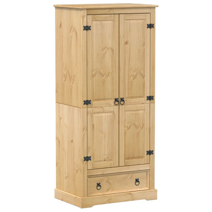 Wardrobe "Corona" 76x50x170 cm Solid Wood Pine Honey wax