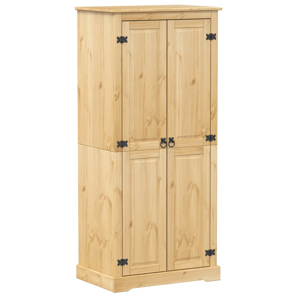 vidaXL Wardrobe "Corona" 76x50x170 cm Solid Wood Pine 2