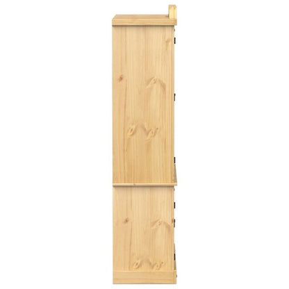 vidaXL Glass Display Cabinet "Corona" 103,5x42x180 cm Solid Wood Pine 6