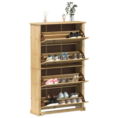 vidaXL Shoe Cabinet CORONA 99 x 32 x Solid Pine Wood