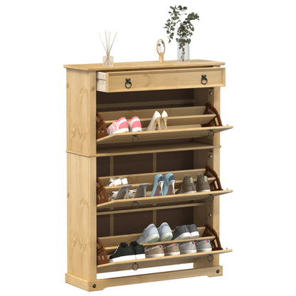 vidaXL Shoe Cabinet CORONA 99 x 32 x Solid Pine Wood