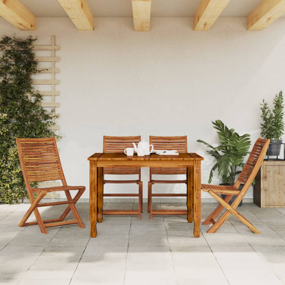 vidaXL Folding Chairs 4 pcs Solid Wood Acacia 3