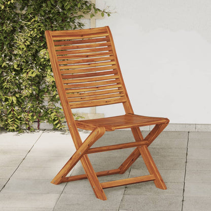 vidaXL Folding Chairs 4 pcs Solid Wood Acacia 1