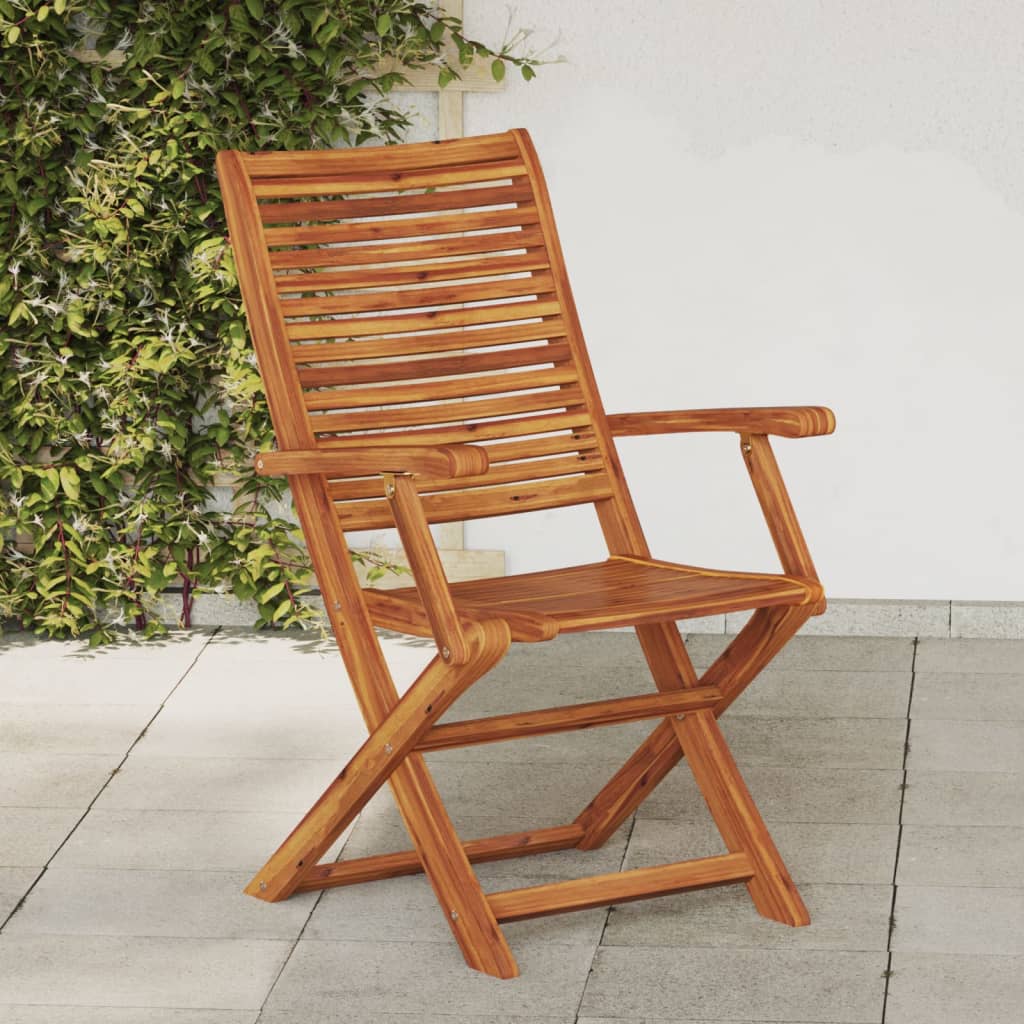 vidaXL Folding Chairs Solid Wood Acacia
