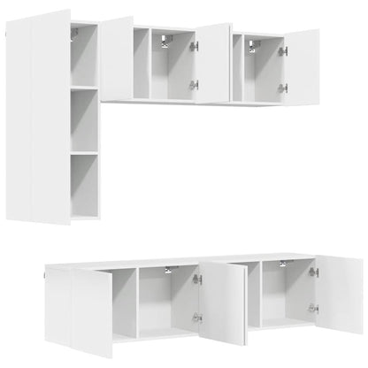 vidaXL 5 Piece TV Wall Units White Engineered Wood 5