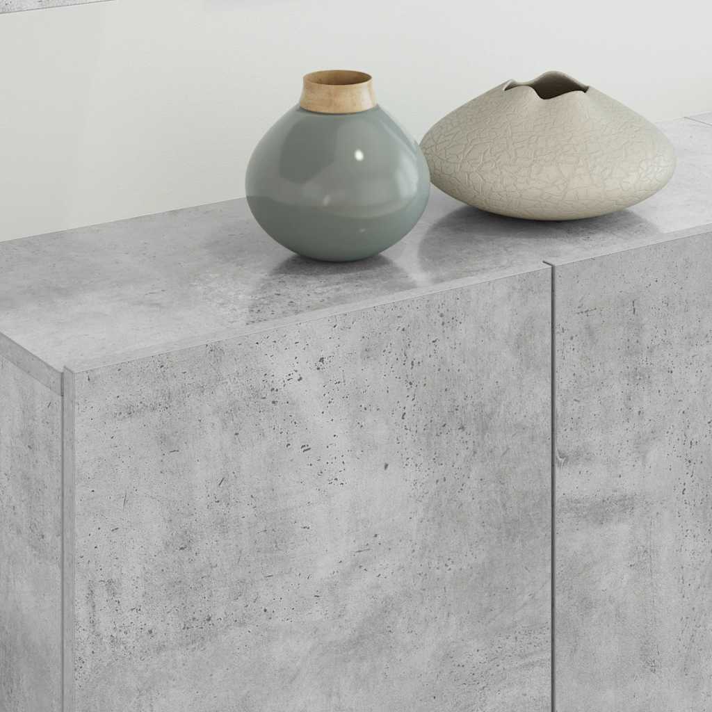 vidaXL TV Wall Unit | Concrete Grey | Engineered Wood | Medium | TV Wall Unit 3