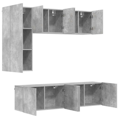 vidaXL TV Wall Unit | Concrete Grey | Engineered Wood | Medium | TV Wall Unit 5