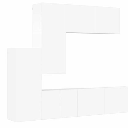 vidaXL 5 Piece TV Wall Units White Engineered Wood 2