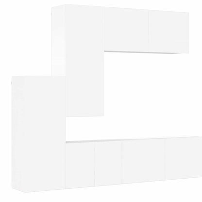 vidaXL 5 Piece TV Wall Units White Engineered Wood 6