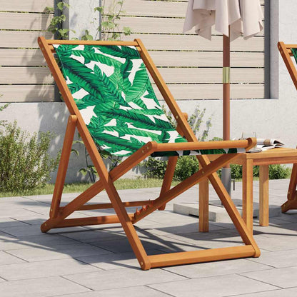 Folding Chairs Fabric without Armrest Leaf pattern 1