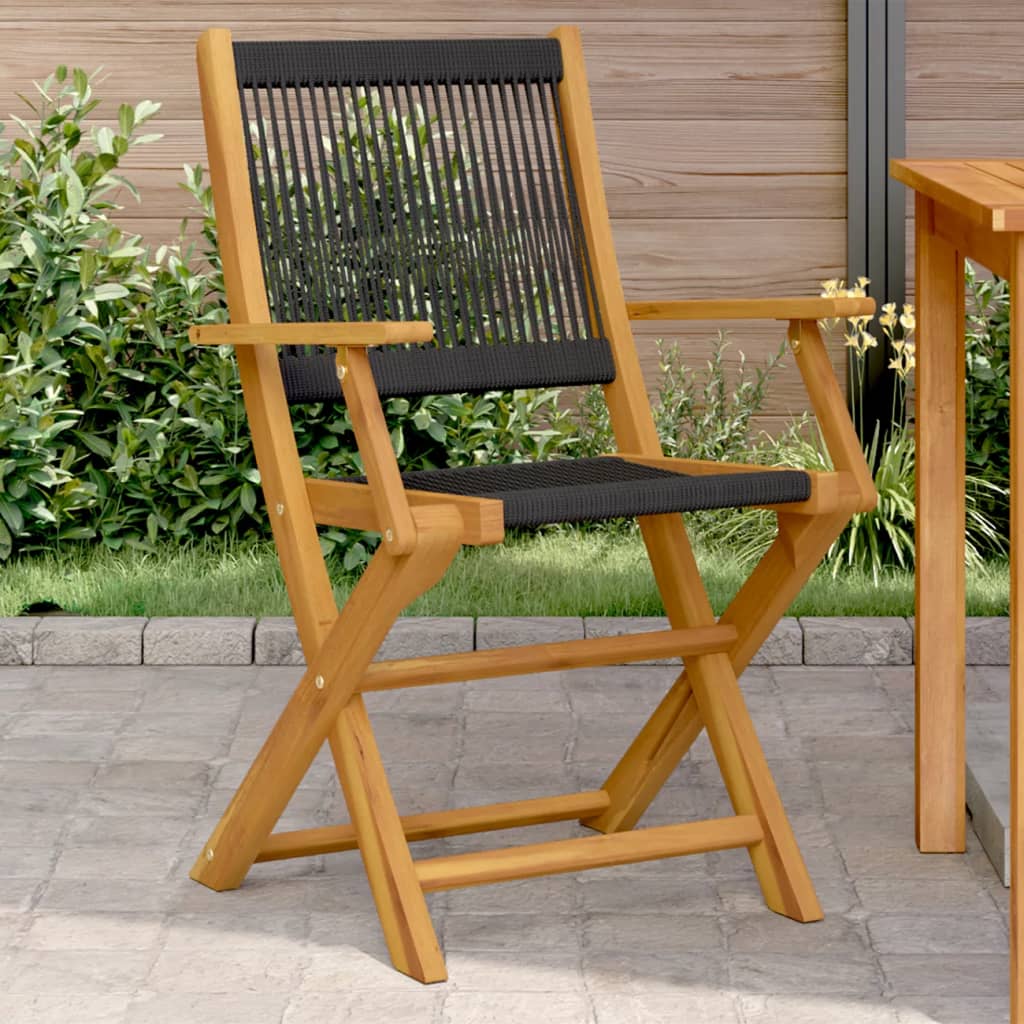 vidaXL Folding Chairs Solid Wood Acacia