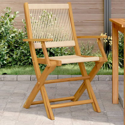 vidaXL Folding Chairs Solid Wood Acacia