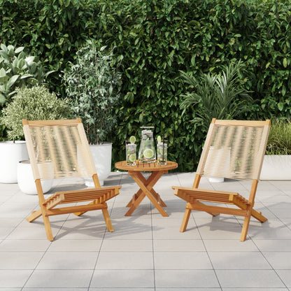 vidaXL Folding Chairs Solid Wood Acacia