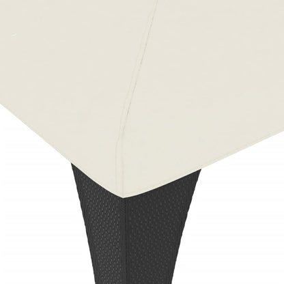 vidaXL Gazebo with Double Roof Cream 2.98x2.98 m Steel 6