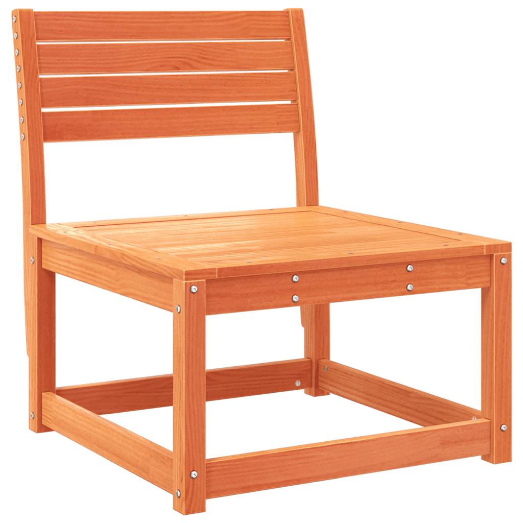 vidaXL 4 Piece Garden Lounge Set Wax Brown Solid Wood Pine 5