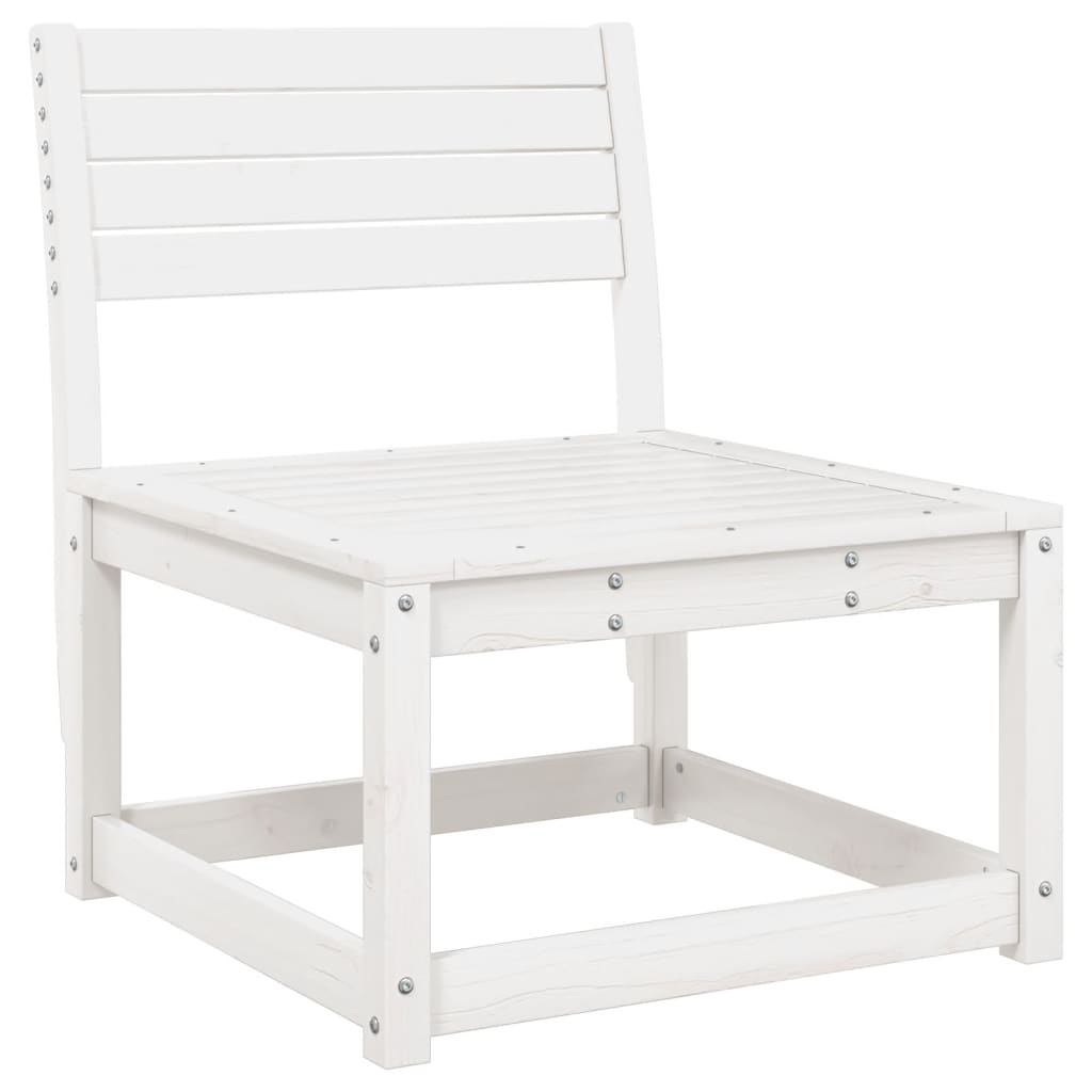 vidaXL 5 Piece Garden Sofa Set White Solid Wood Pine 3