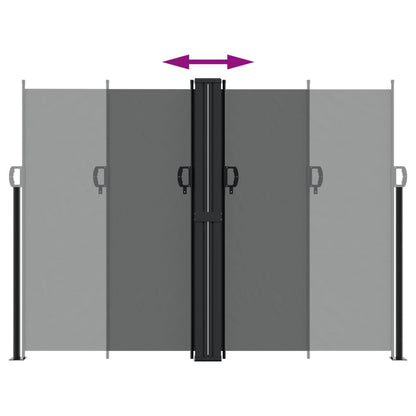 vidaXL Retractable Side Awning Anthracite 180x600 cm 5