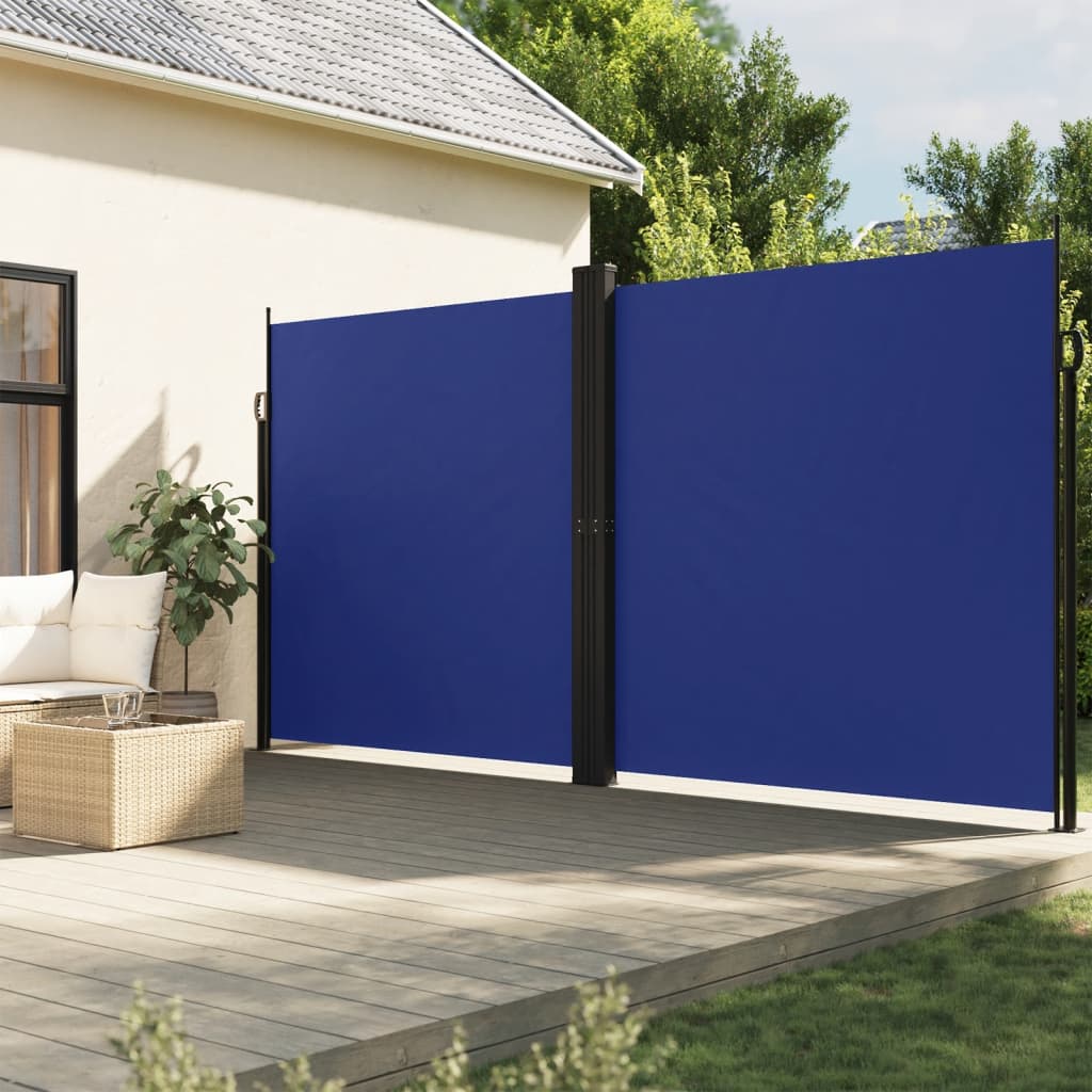Retractable Side Awning 200x600 cm Blue