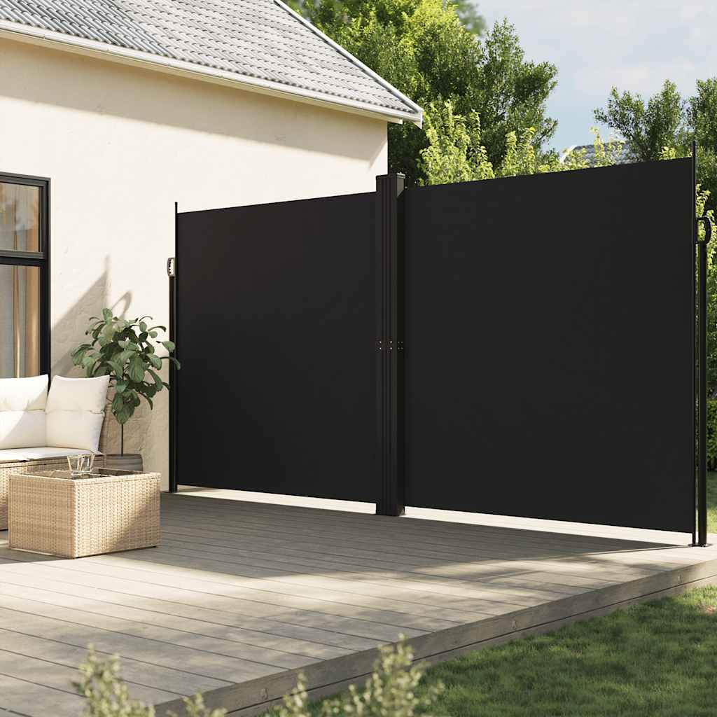 Retractable Side Awning 220x1200 cm Black
