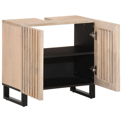 Bathroom Sink Cabinet 62x34x58 cm Solid Wood Mango Light brown Solid mango wood