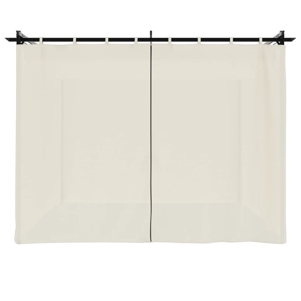 vidaXL Gazebo with Curtains Cream 3x3 m Steel 3