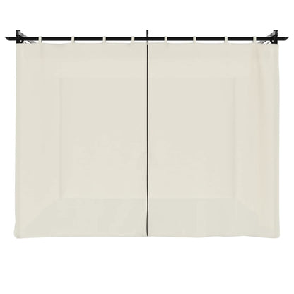 vidaXL Gazebo with Curtains Cream 3x3 m Steel 3