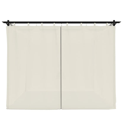 vidaXL Gazebo with Curtains Cream 3x3 m Steel 5