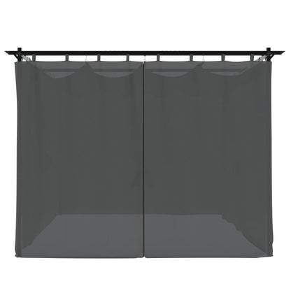 vidaXL Gazebo with Curtains Anthracite 3x3 m Steel 5