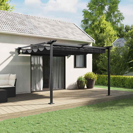 Gazebo 300 x 300 x 200 cm Polyester Anthracite 3 x 3 m