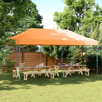 Foldable Party Tent Pop-Up 580x292x315 cm No without Sidewall Orange