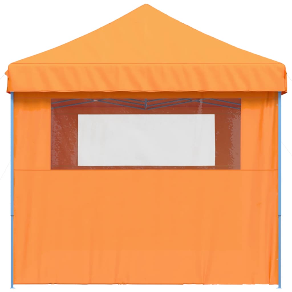 vidaXL Party Tent Orange with Blue Frame Oxford Fabric 5