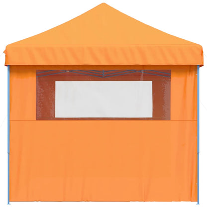 vidaXL Party Tent Orange with Blue Frame Oxford Fabric 5