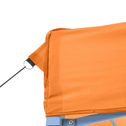vidaXL Party Tent Orange with Blue Frame Oxford Fabric 6