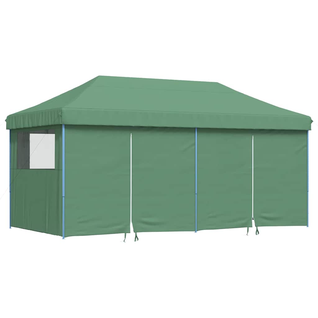 vidaXL Foldable Party Tent Pop-Up with 4 Sidewalls Green 2