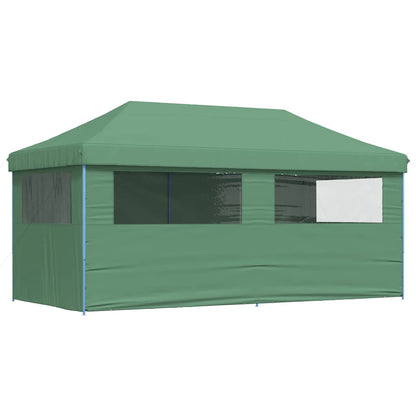 vidaXL Foldable Party Tent Pop-Up with 4 Sidewalls Green 5