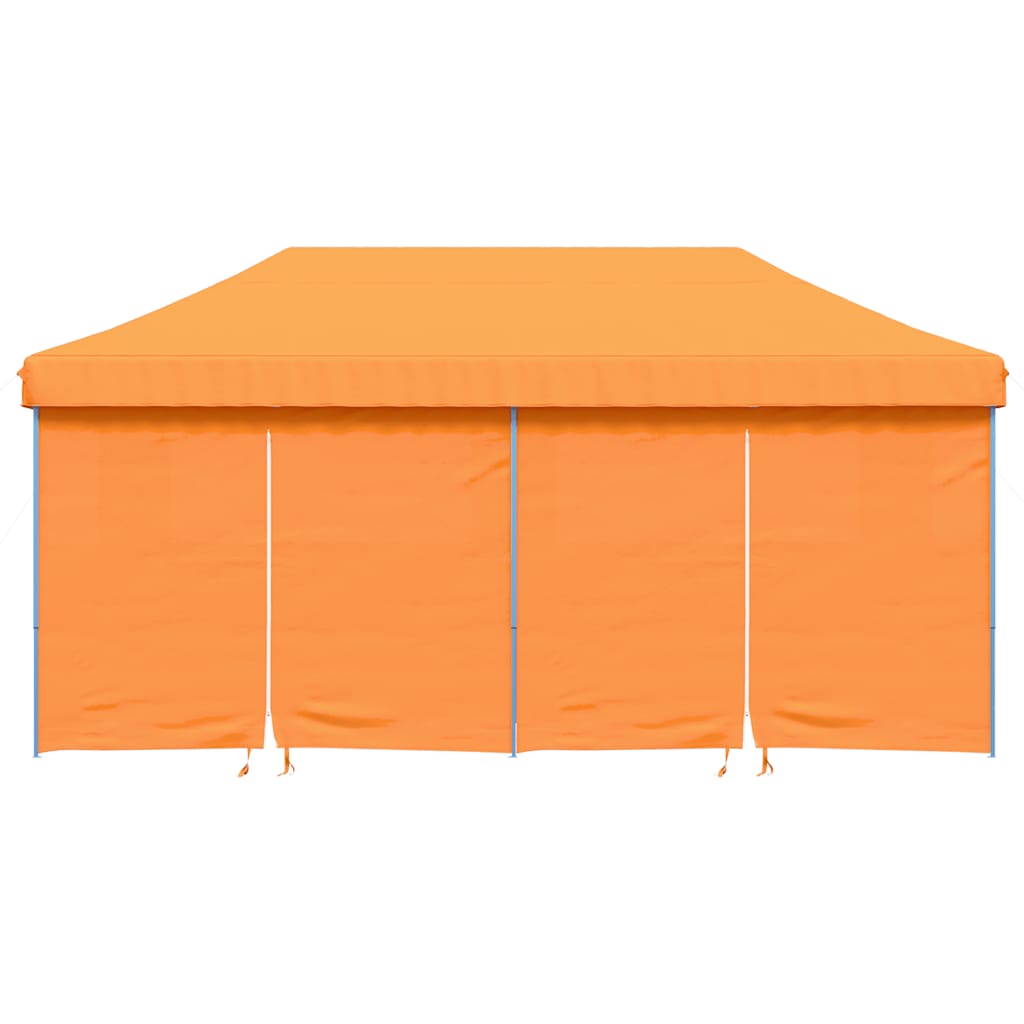 vidaXL Party Tent Orange with Blue Frame Oxford Fabric 3