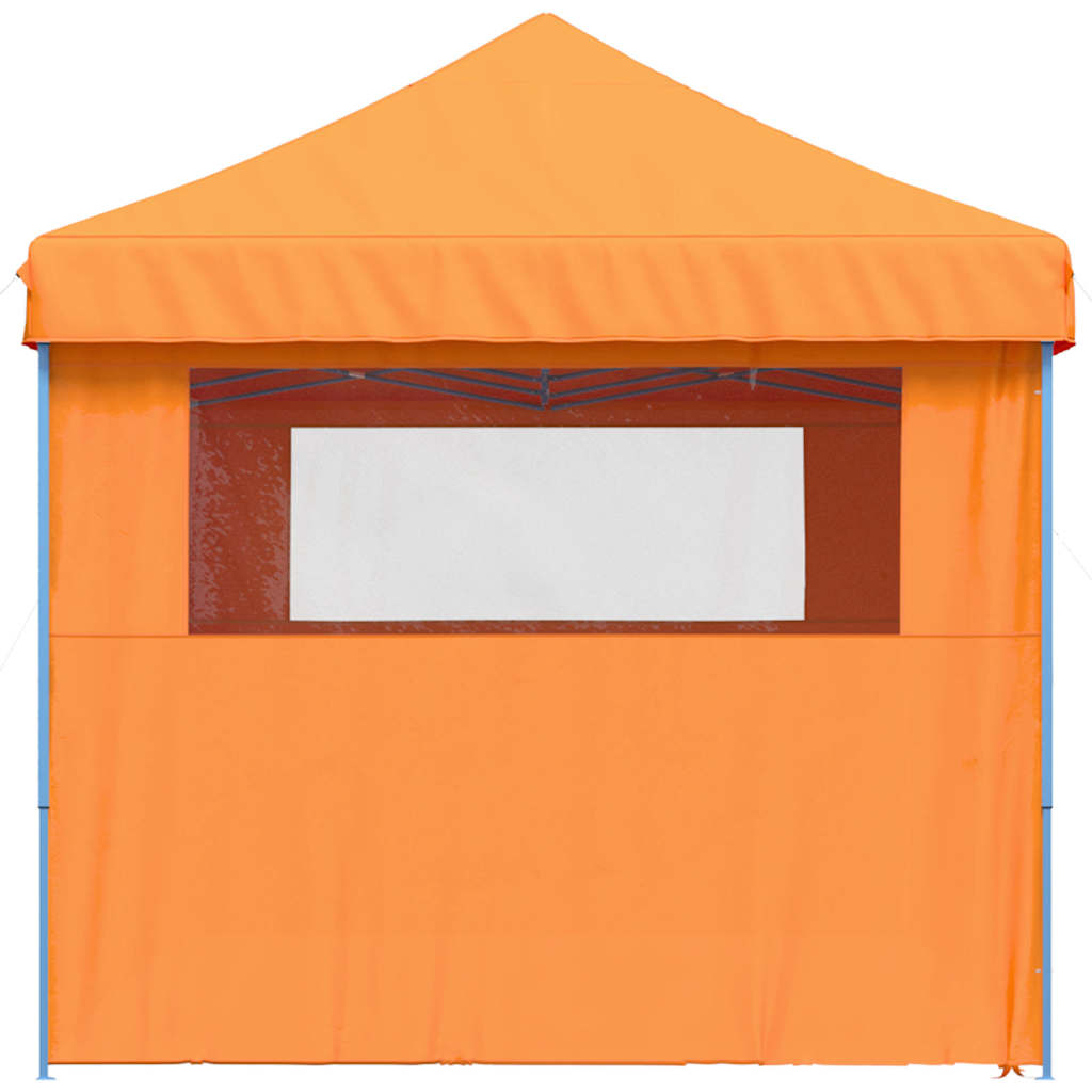 vidaXL Party Tent Orange with Blue Frame Oxford Fabric 5