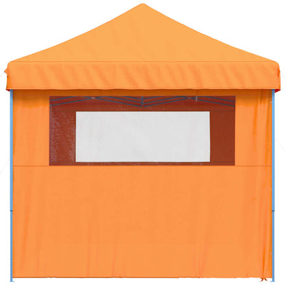 vidaXL Party Tent Orange with Blue Frame Oxford Fabric 5
