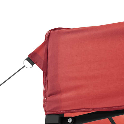 vidaXL Foldable Party Tent Pop-Up with 4 Sidewalls Burgundy 6