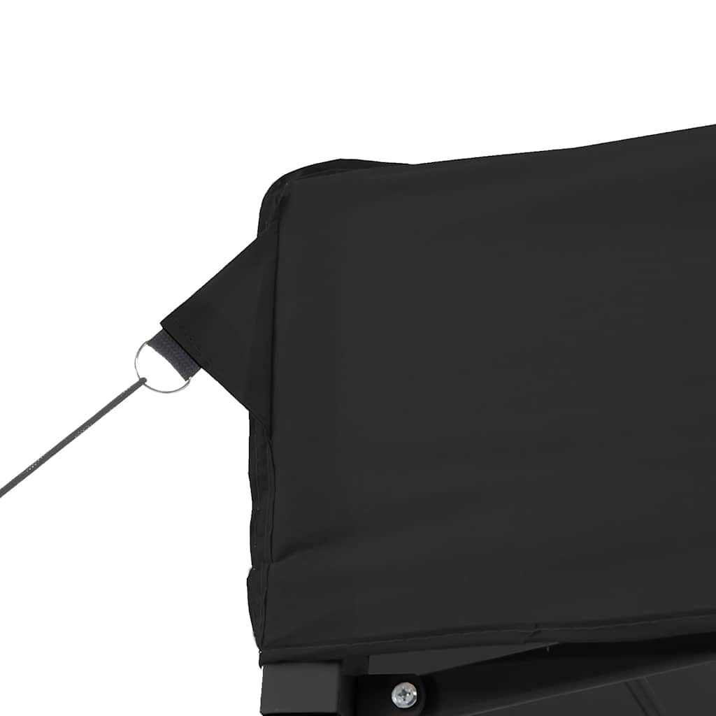 vidaXL Foldable Party Tent Pop-Up with 4 Sidewalls Black 6