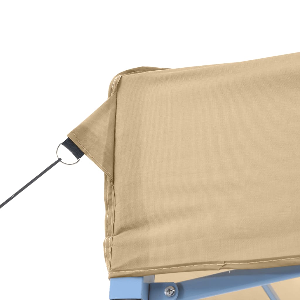 Foldable Party Tent Pop-Up No with 4 Sidewalls Beige