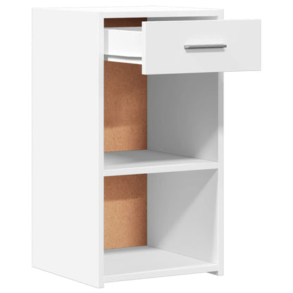 Bedside Cabinet 35x34x65 cm Engineered Wood White 2