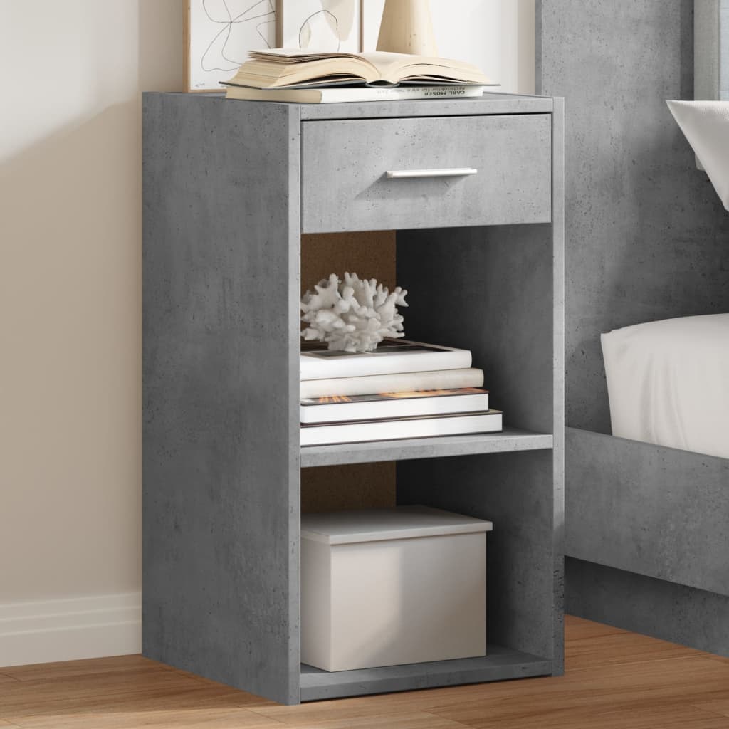 Bedside Cabinet 35x34x65 cm Engineered Wood Concrete grey 2